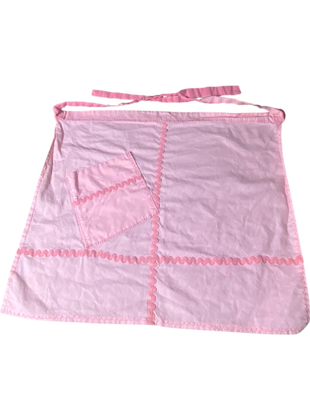 Pink Ric Rac Apron Women’s with Pocket